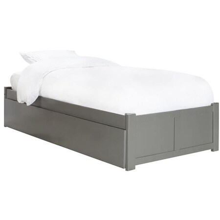 Atlantic Furniture Atlantic Furniture AR8022119 Concord Twin Platform Bed with Flat Panel Foot Board & 2 Urban Bed Drawers - Grey AR8022119